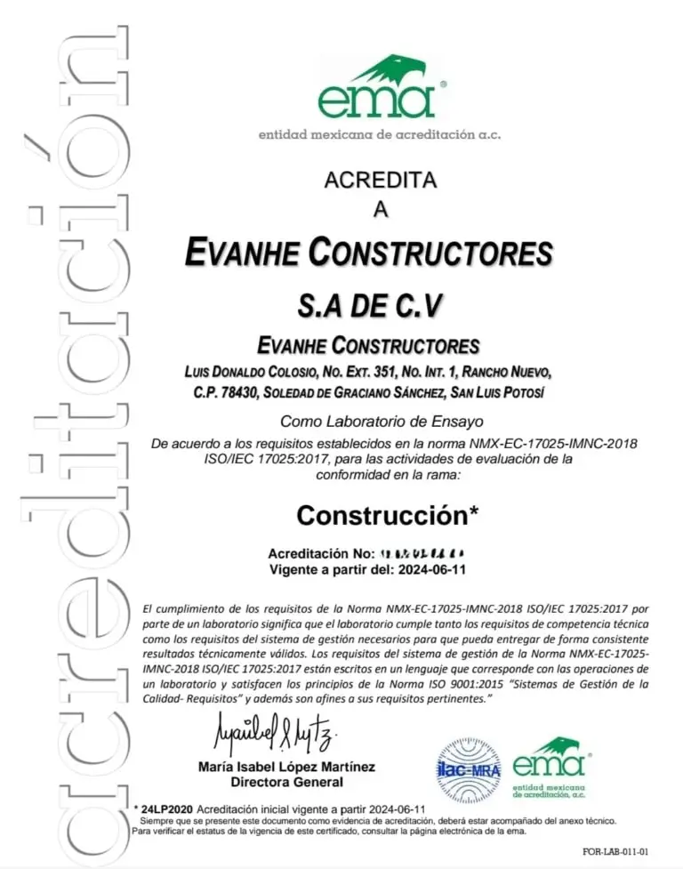 Acreditacion Contrucciones Evanhe